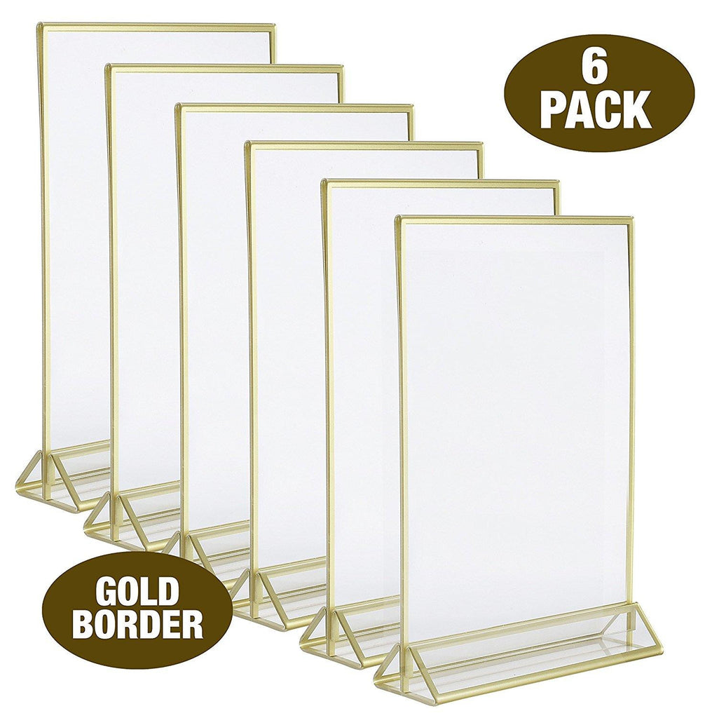5 Pcs Blank Acrylic Invitations Blanks Clear Seating Stand Wedding Signs  Table Numbers Base
